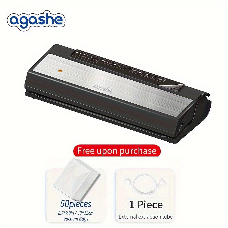 Uy oshxonasida oziq-ovqatni saqlash uchun 50 ta paket, 17*25cm, Vacuum Sealer. Avtomatik yopish, 28cm kenglikdagi paketlar uchun mos. Rostdan yasalgan po'lat panel, 5 issiqlik rejimi, ho'l/quruq oziq-ovqat sozlamalari.