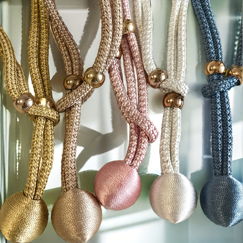 French Style Polyester Curtain Tiebacks, Adjustable, Easy to Install, for Bedrooms and Living Rooms