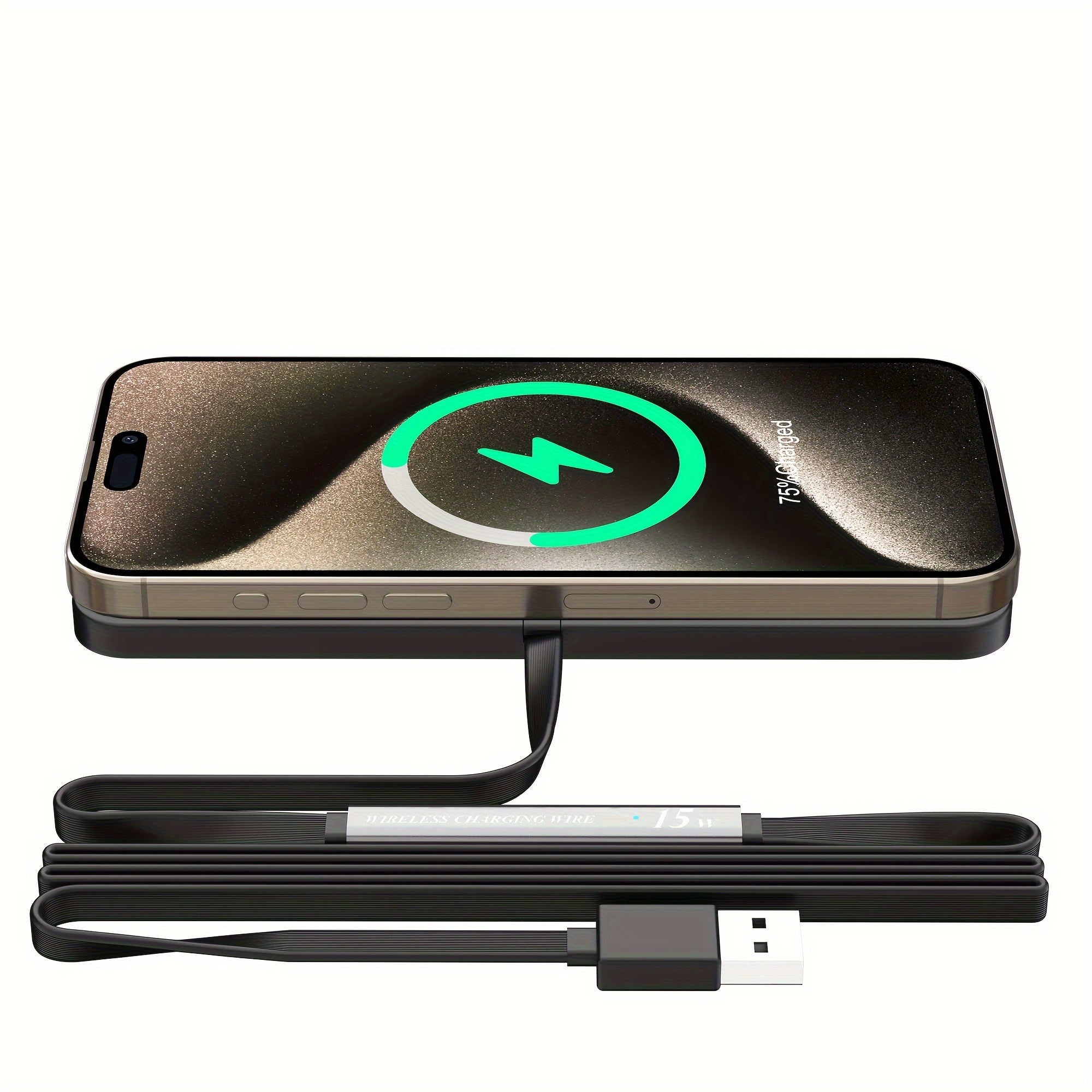 Wireless Car Charger Pad 15W Fast Charging Qi Compatible Non-Slip for iPhone Samsung