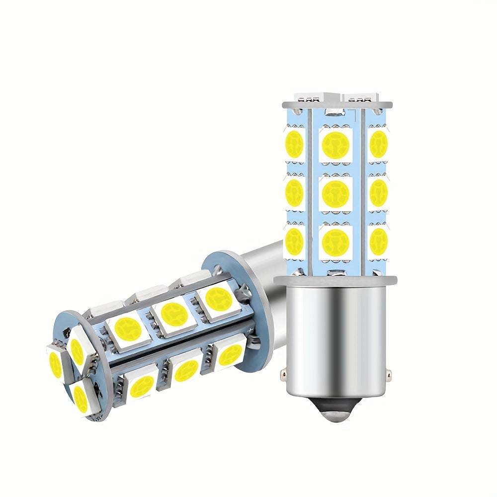 2 dona oq LED avtomobil faralari 1156 BA15S 18SMD 5050 o‘rniga
