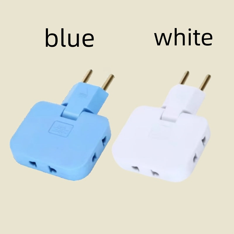 2pcs Travel Power Adapter European Plug with 180° Rotation for Spain South Korea Compact Lightweight