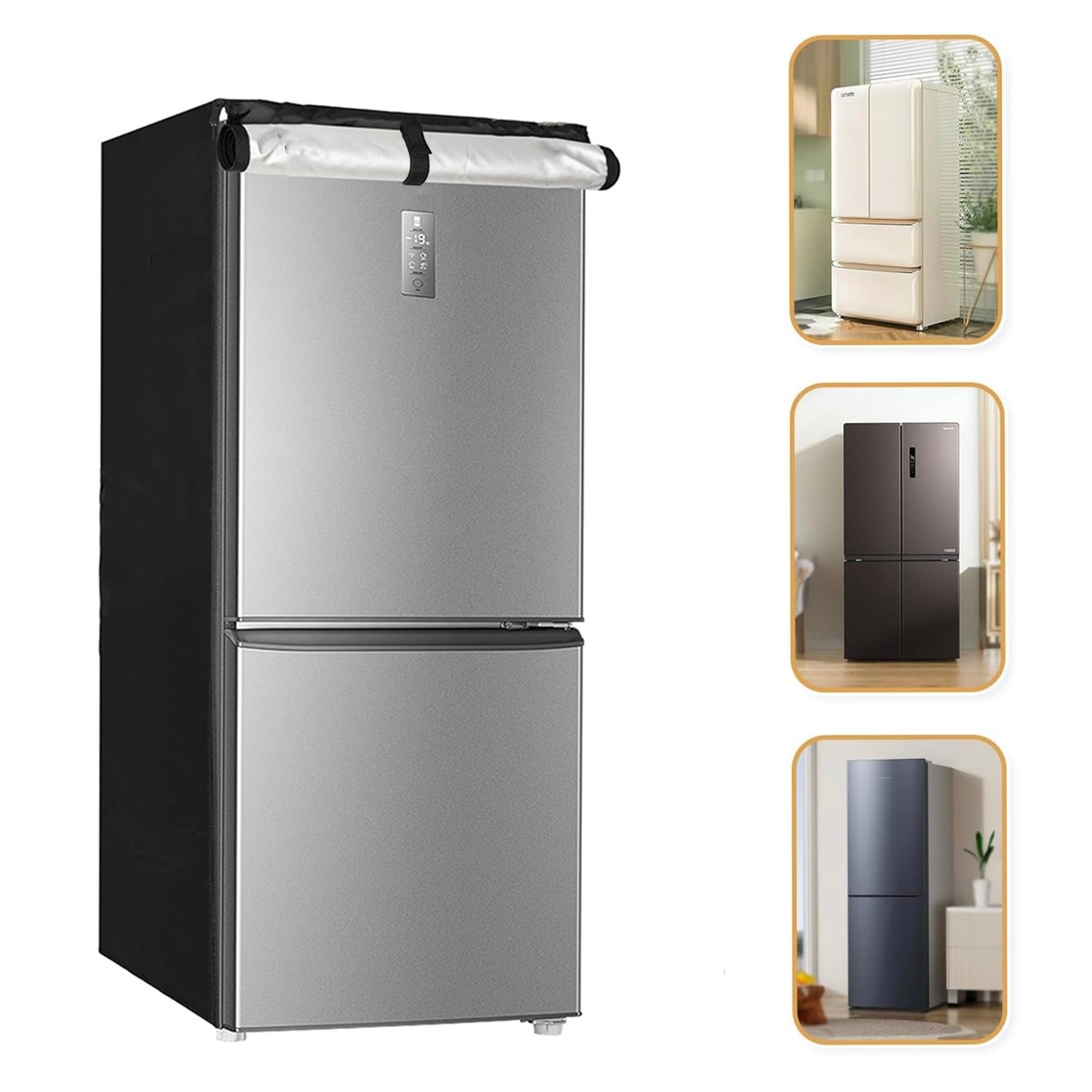 Cubierta reutilizable para frigoríficos para congeladores verticales a prueba de polvo y lluvia, gran almacenamiento en frío