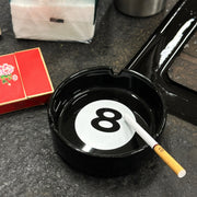 Black Ceramic Ashtray for Billiard Rooms and Home Bars