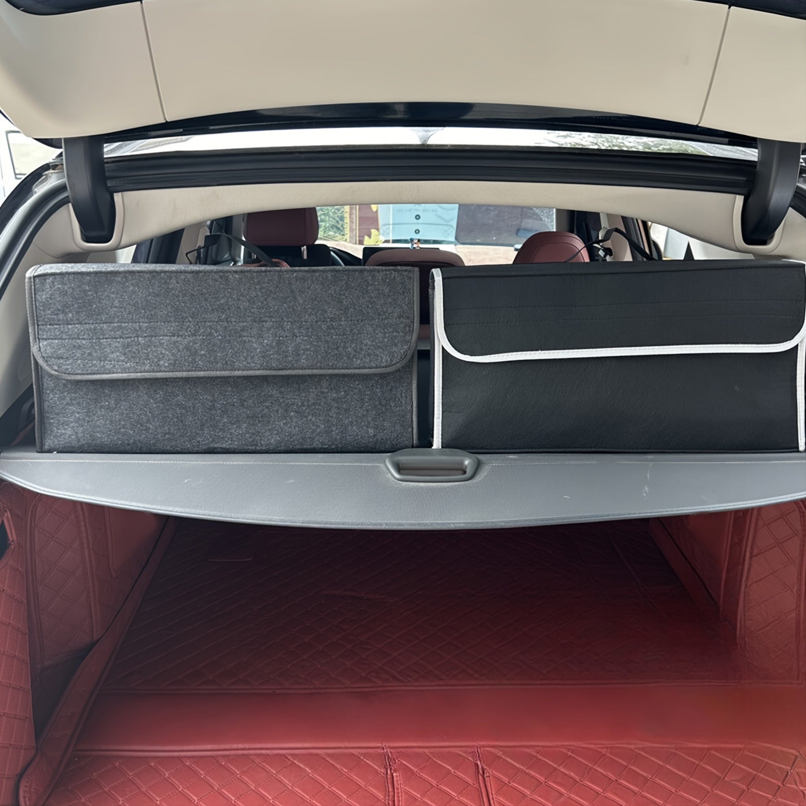 Органайзер для багажника автомобиля, складная коробка для хранения из войлочной ткани, с несколькими отделениями