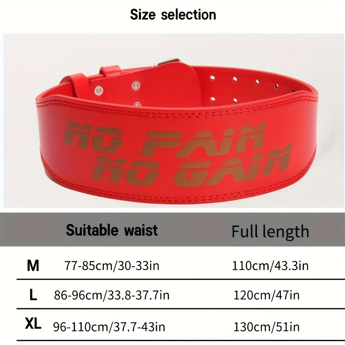 Cowhide Weightlifting Belt for Squats and Powerlifting Waist Support