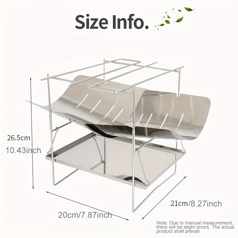 Stainless Steel Grill for Outdoor Cooking Camping Tailgating Lightweight High-Temperature Resistant