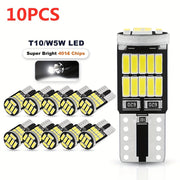 10pcs LED T10 W5W 194 501 Car Interior License Plate Signal Parking Lights