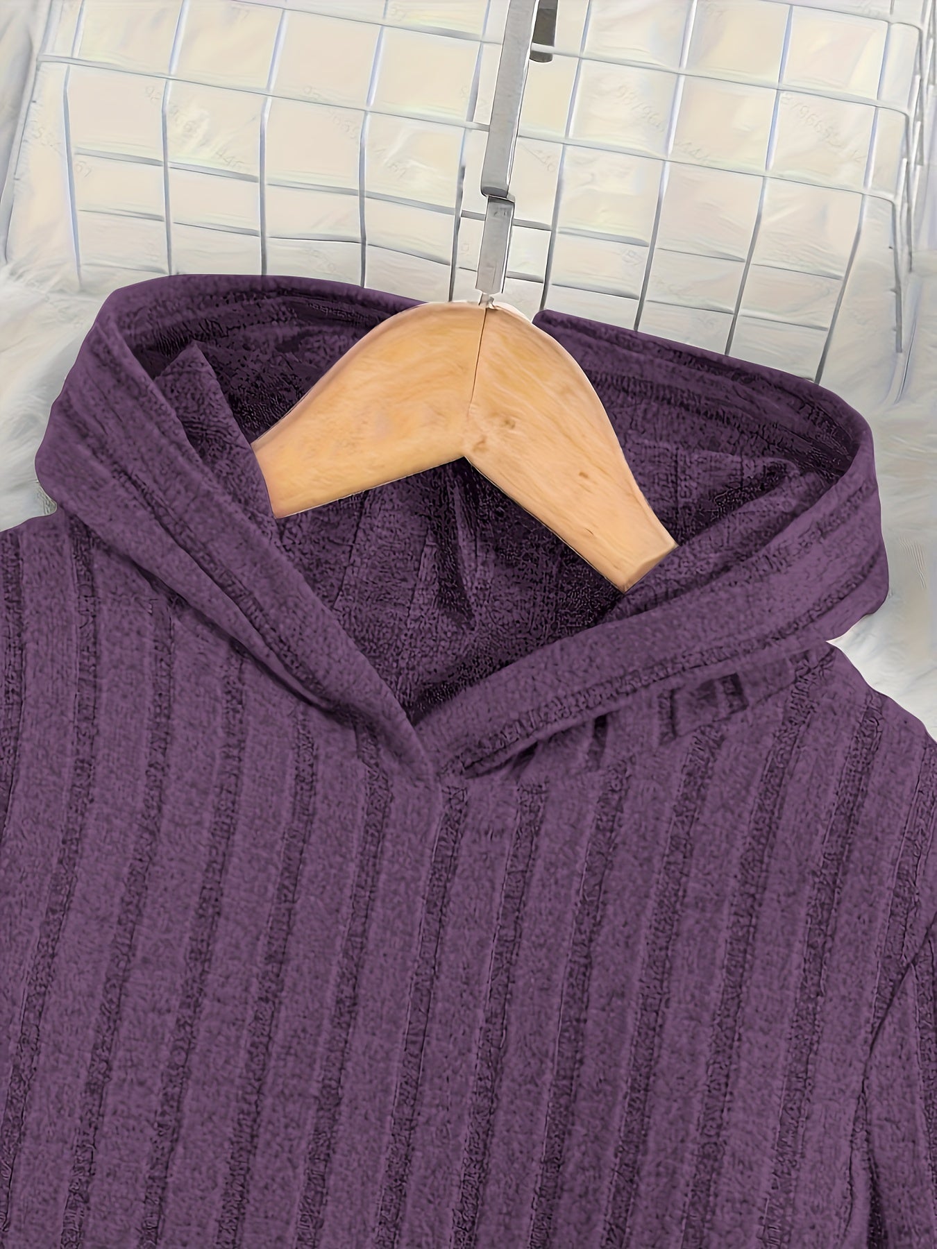 Conjunto de sudadera y pantalones de punto para niñas, de manga larga, de color sólido, poliéster, casual, para mayores de 3 años