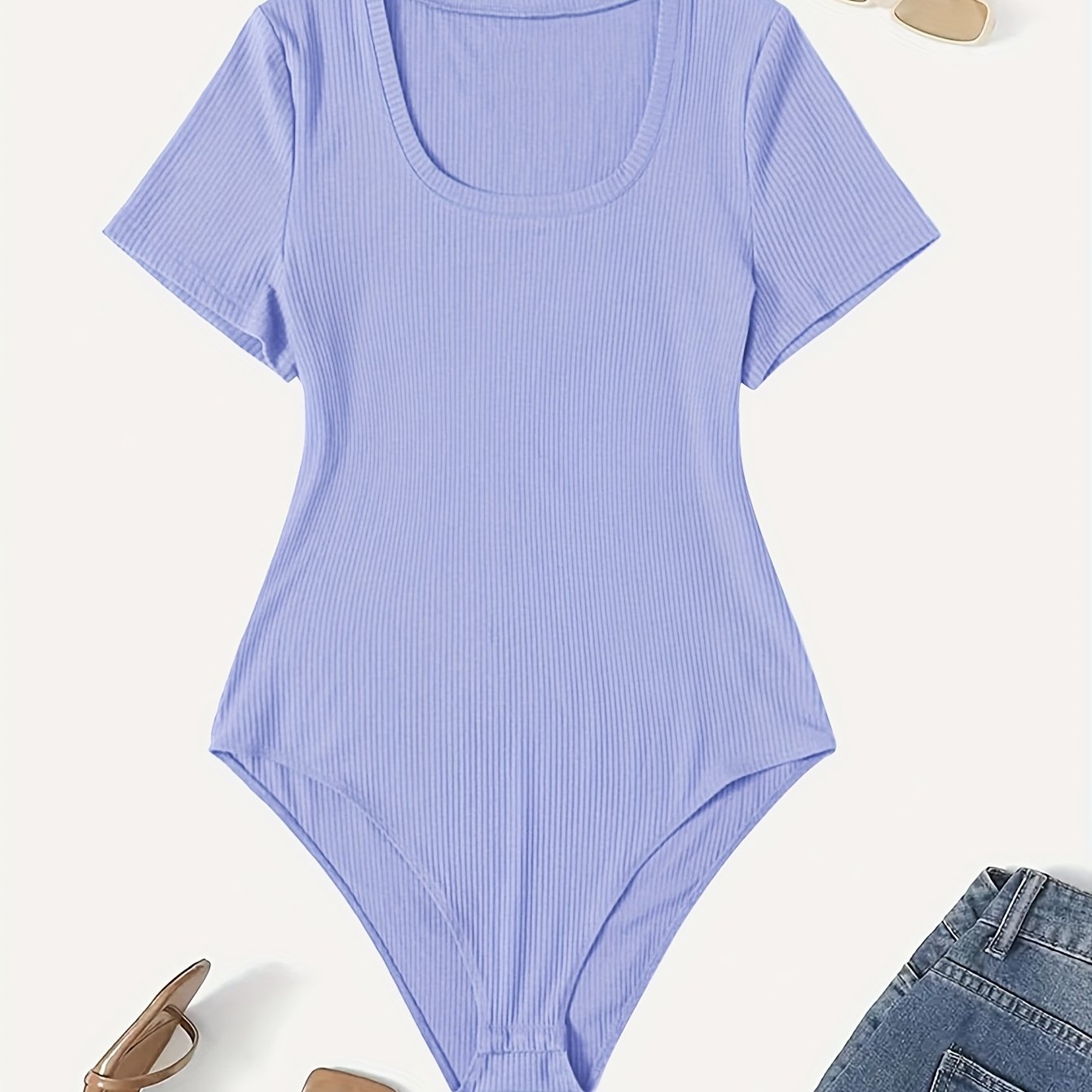 Mono casual de algodón elástico para mujer de tallas grandes de manga corta para todas las estaciones