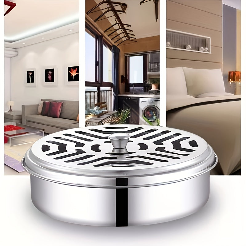 Stainless Steel Mosquito Coil Holder Portable Fireproof Indoor Outdoor