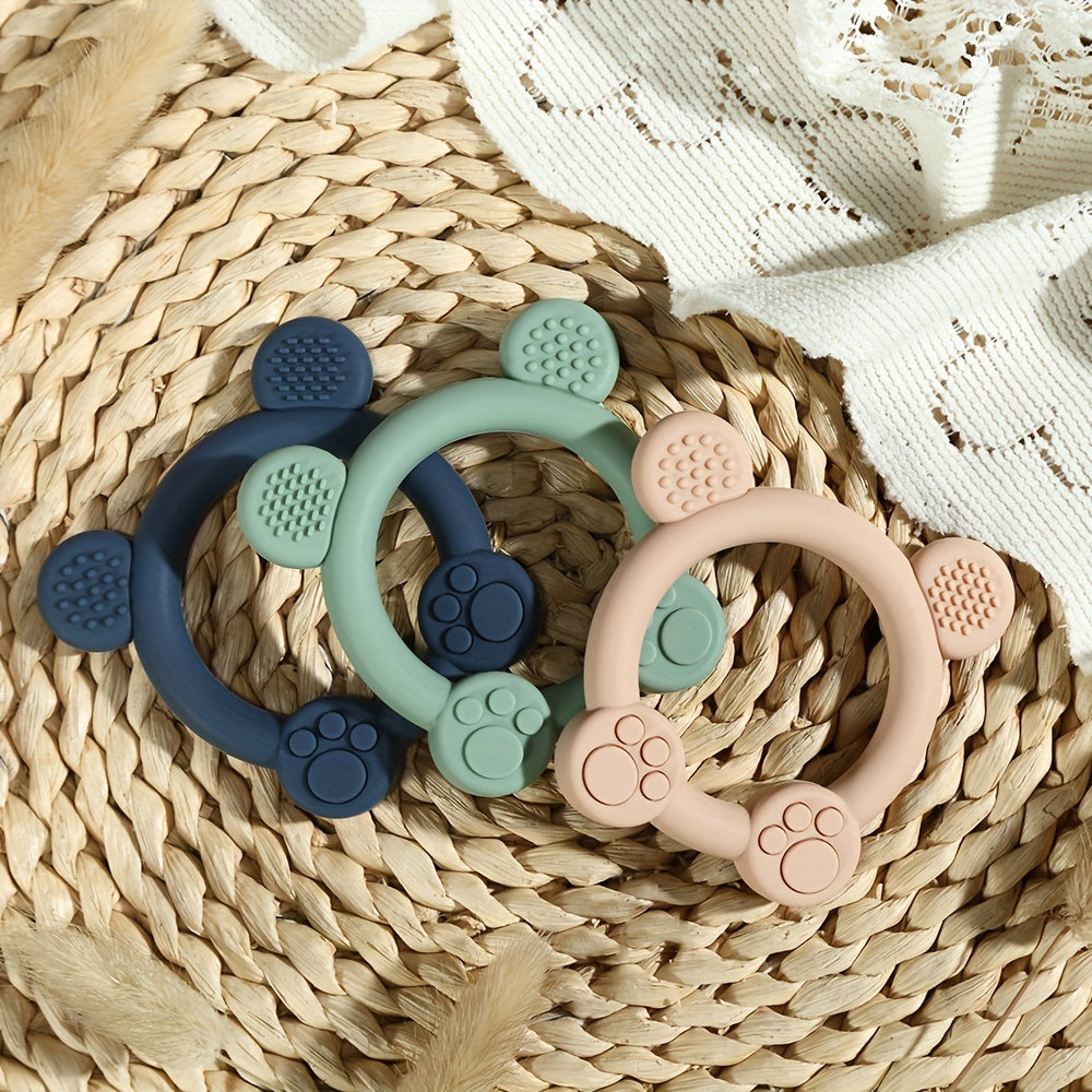 Силиконовые прорезыватели для детей от 0 до 3 лет - пищевой класс, можно кипятить, устойчивые к укусам игрушки для прорезывания зубов - безопасный для стирки в машине набор для младенцев.