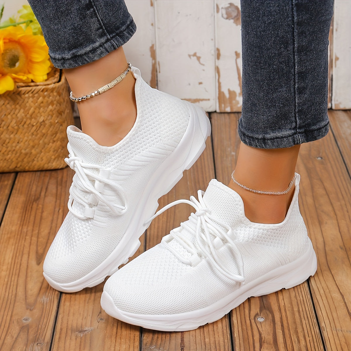 Women's Casual Sneakers Slip-On Breathable Low-Top Walking Shoes
