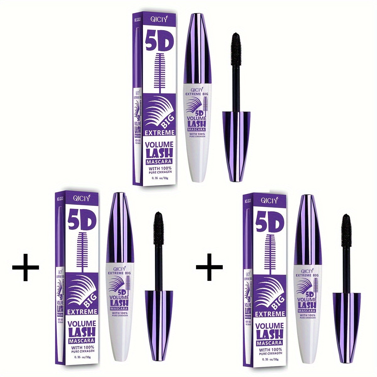 Máscara a prueba de agua para mujer de longitud 5D, rizado y sin manchas