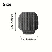 Gray Quilted Memory Foam Car Seat Cushion All-Season Non-Slip Portable