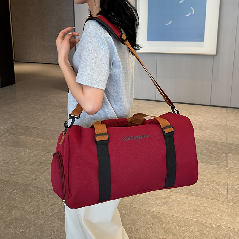 2024 Sports Duffel Bag with Wet Dry Separation Polyester Gym Travel Yoga Fitness Multi-Color