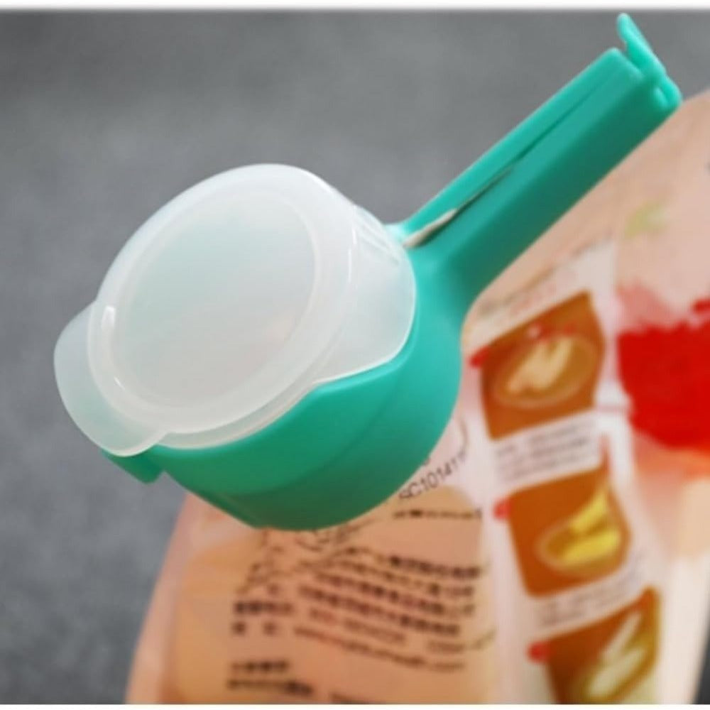 4 piezas de clips reutilizables para bolsas con boquillas vertedoras para sellado de alimentos, gadgets de cocina