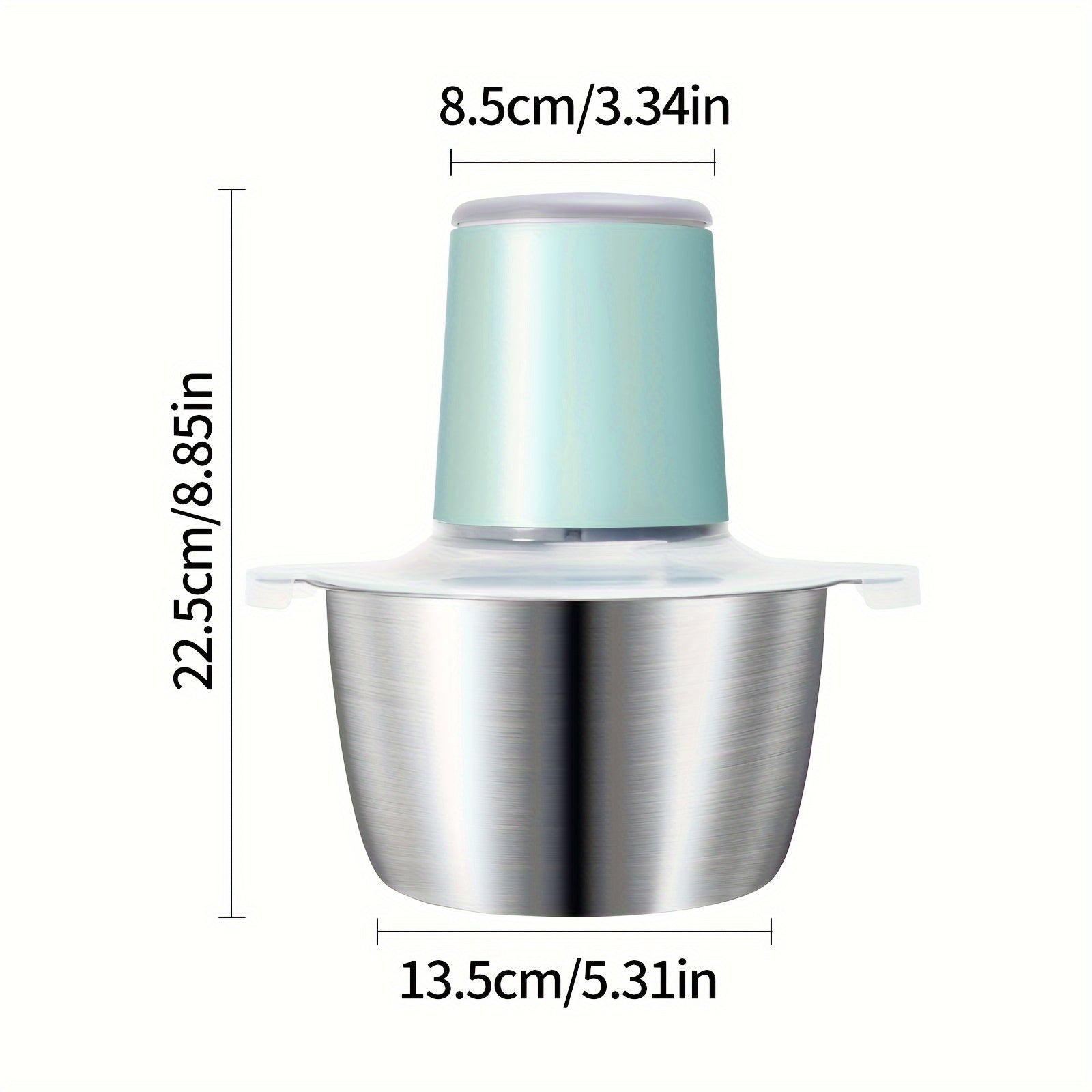 Электрическая мясорубка из нержавеющей стали с 4 лезвиями, USB зарядка, для мяса, овощей, фруктов и орехов.