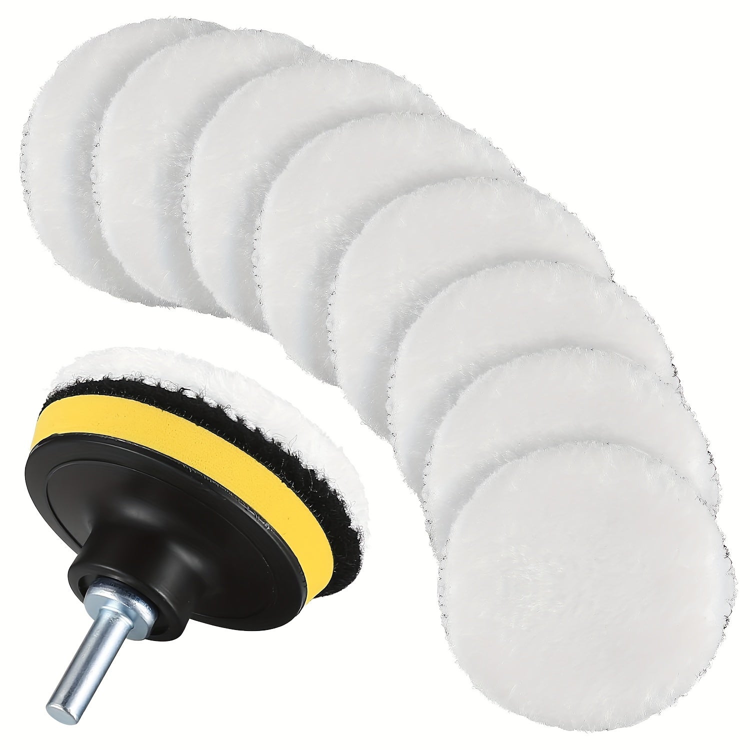 7-Piece Car Polishing Kit Wool Pads for Sanding Waxing M10 Adapter