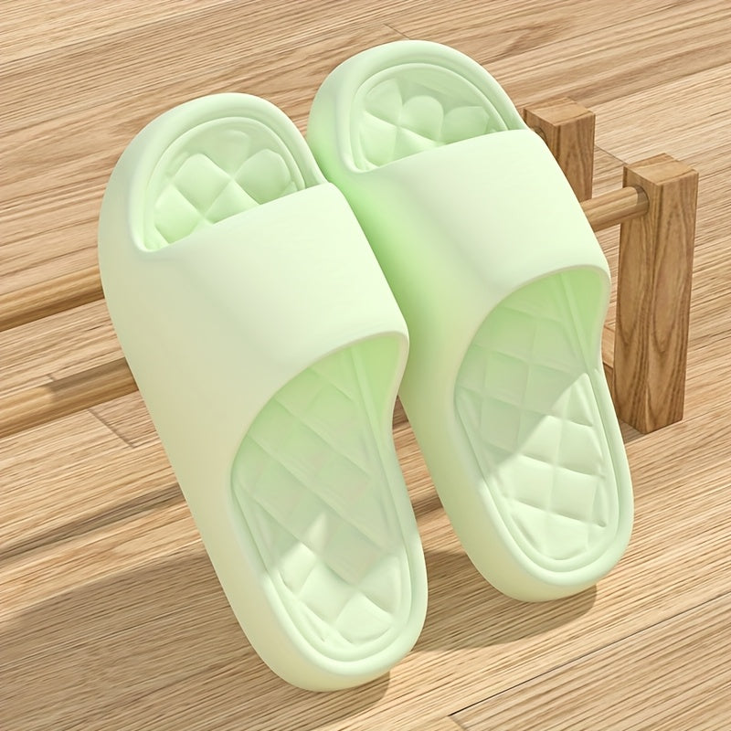 Women's Solid Color Casual Open Toe Slides for Indoor Home Use