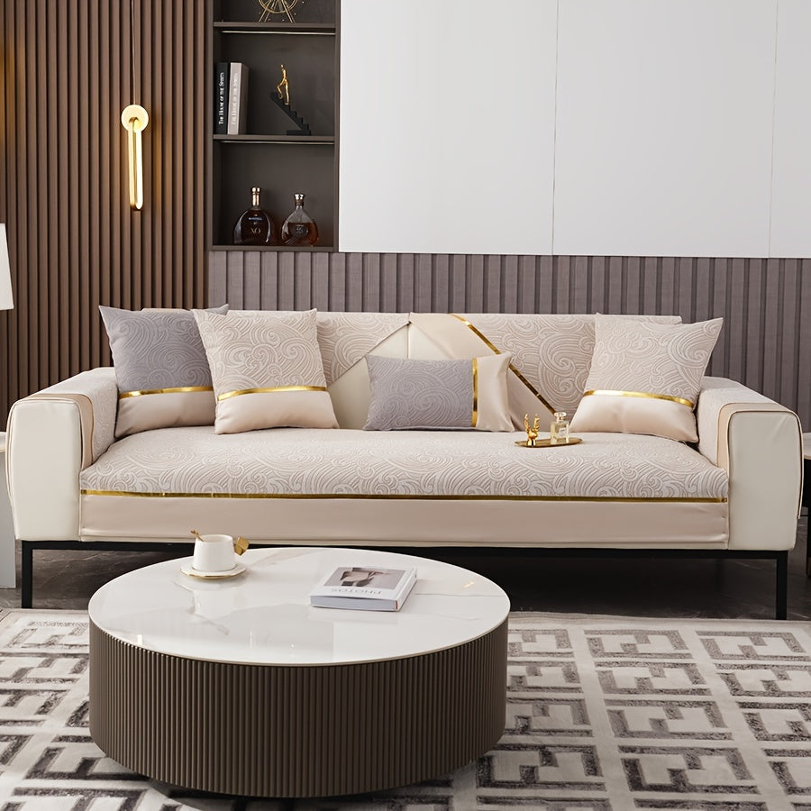 Chenille Cloud Pattern Sofa Cover Full Cover for Four Seasons