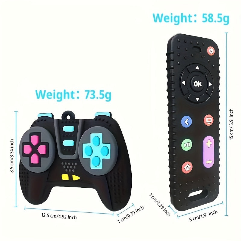 Baby Teething Toy Set Silicone Soft TV Remote and Game Machine Educational Toy