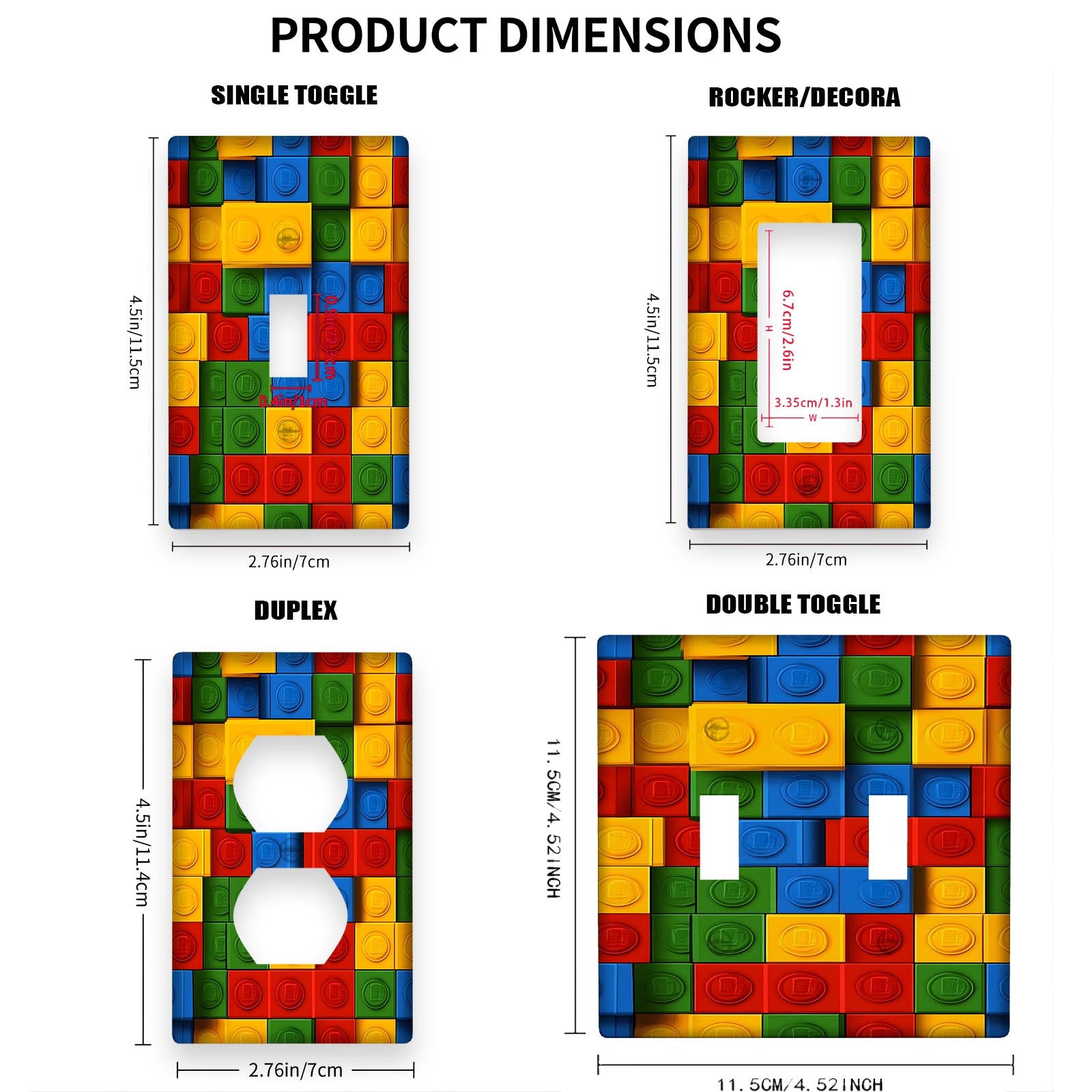 Light Switch Cover 1 Piece No Battery Required Easy to Clean Versatile for Bathroom Living Room Farmhouse