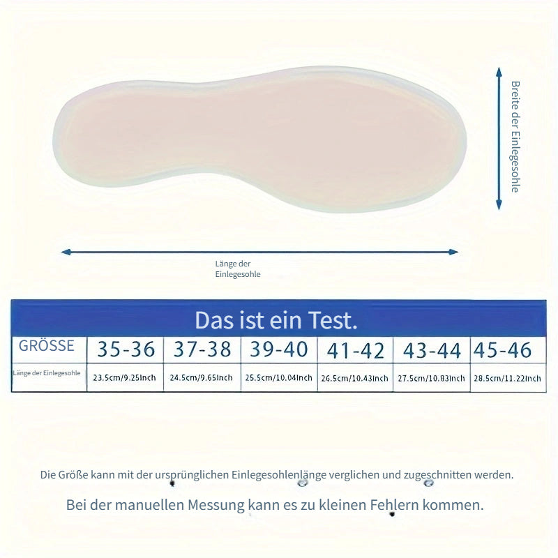 Unisex Sports Insoles Black Orange Support Shock Absorption