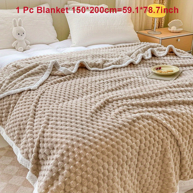 Fleece Blanket for Couch Sofa Bed Camping Travel Cozy Soft Warm Gift