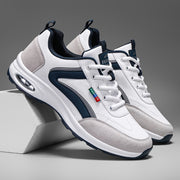 Men's Two-Tone Running Shoes with Air Cushion and Rubber Sole