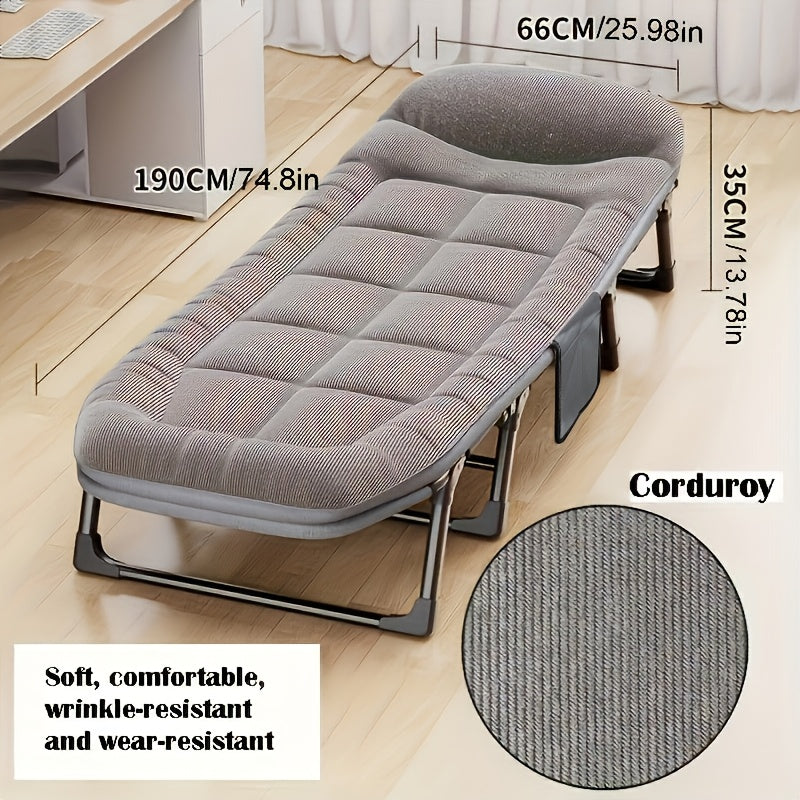 Foldable Single Sofa Bed for Camping Travel with Soft Cushions and Pillows