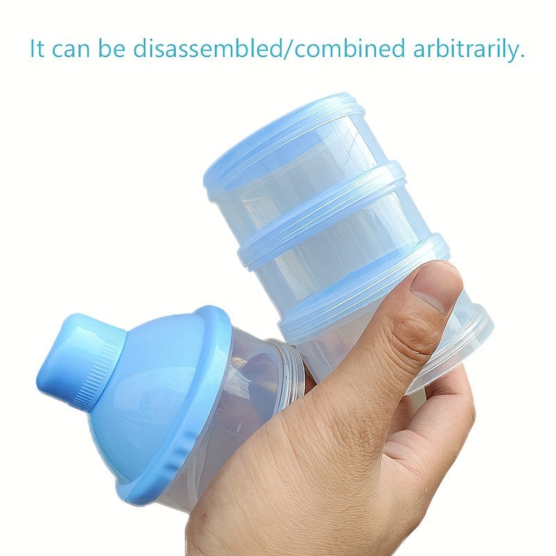 Portable Milk Powder Container with Divided Compartments for Travel and Home Use