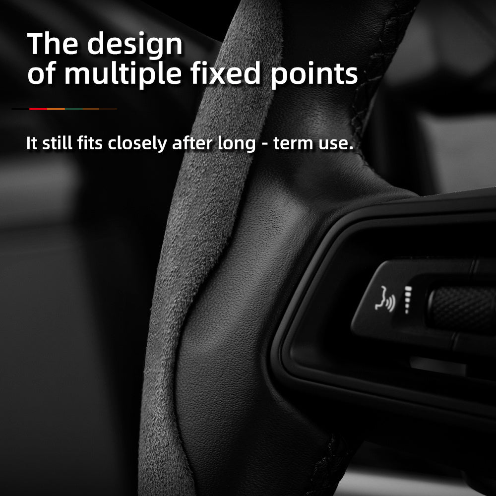 Ultra-Thin Anti-Slip Steering Wheel Cover Black Red Green Orange Brown Mocha