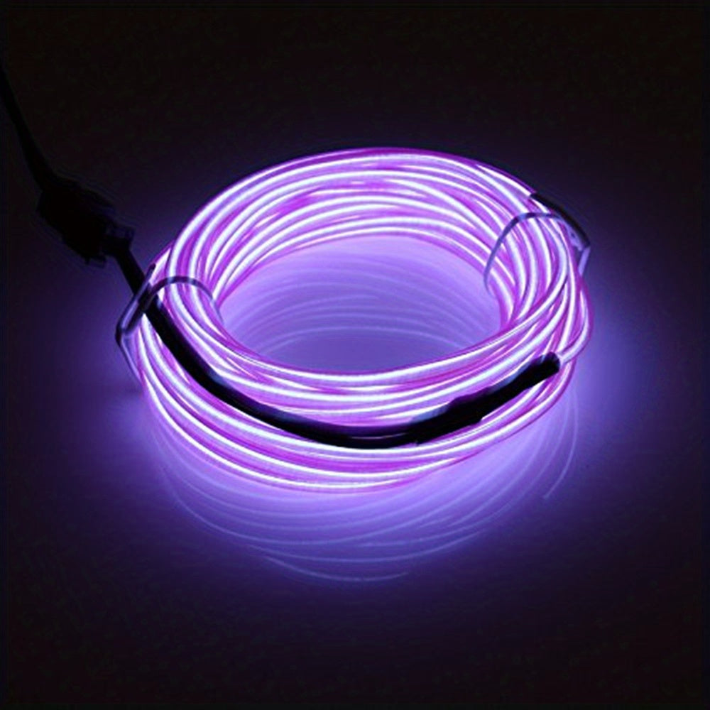 Tira de luces LED con batería de cable EL para decoraciones y fiestas DIY