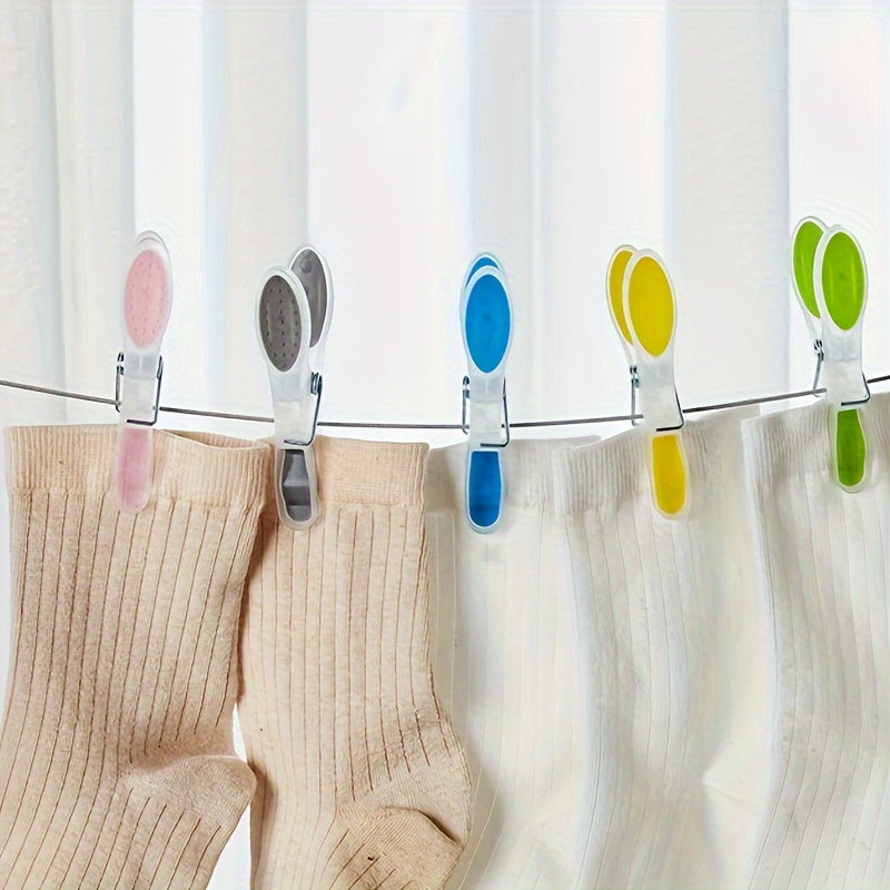 Juego de 30 pinzas de plástico sin costura para secar ropa, accesorios a prueba de viento