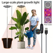 Adjustable USB Indoor Plant Grow Light with Timer and Height Up to 165 cm