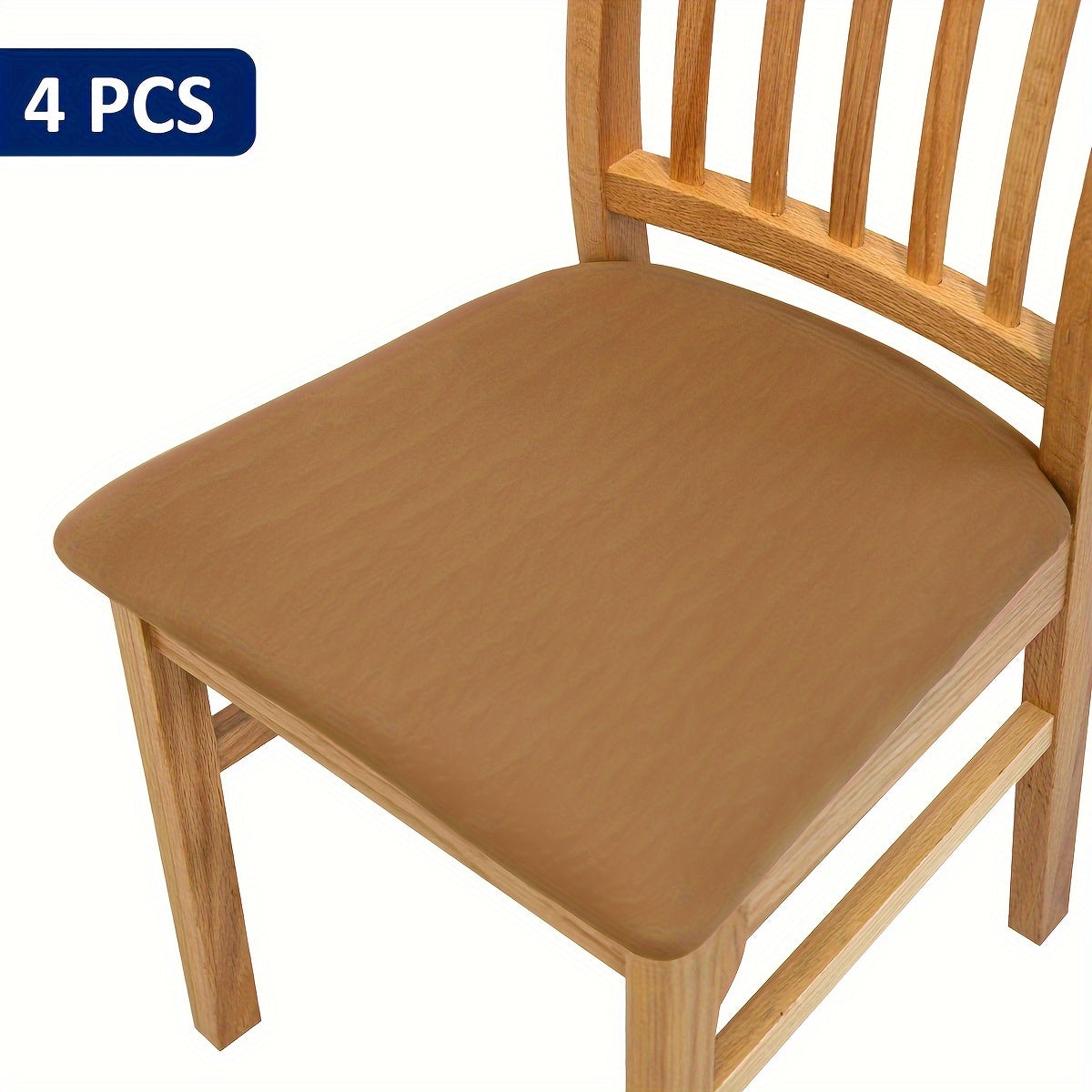 4/6 Piece Elastic Chair Cushion Covers Solid Colors for Living Room Kitchen Dining