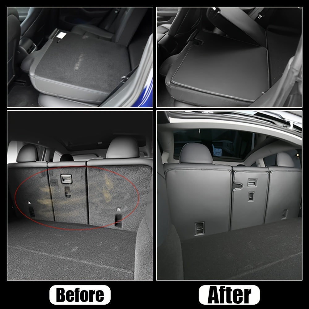 Rear Seat Backrest Cover for Model Y/3 Durable Seat Protector with Kick Pad