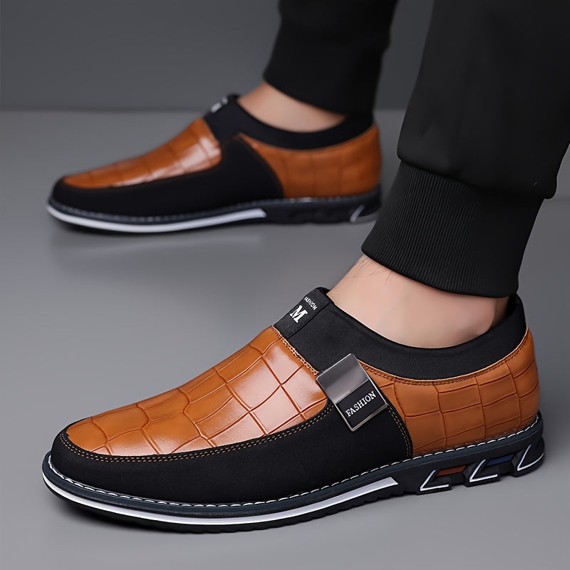 Men's Casual Slip-On Shoes Synthetic Microfiber Leather Rubber Sole Low Top Fall Spring