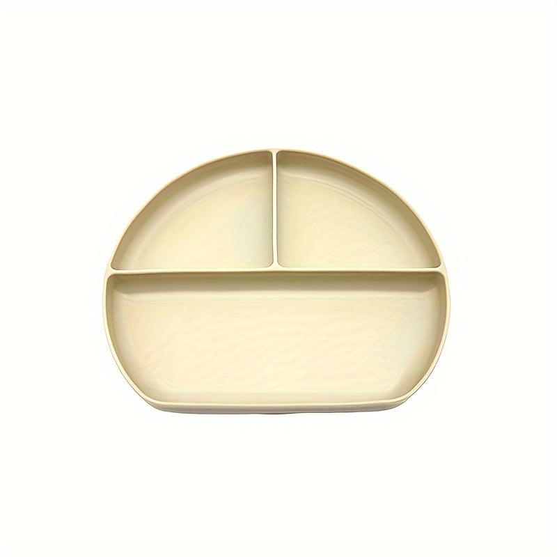 Bolalar uchun Silikon Stol to'plami, bo'lingan plita bilan, yiqilish va to'kilishdan himoya qilish uchun