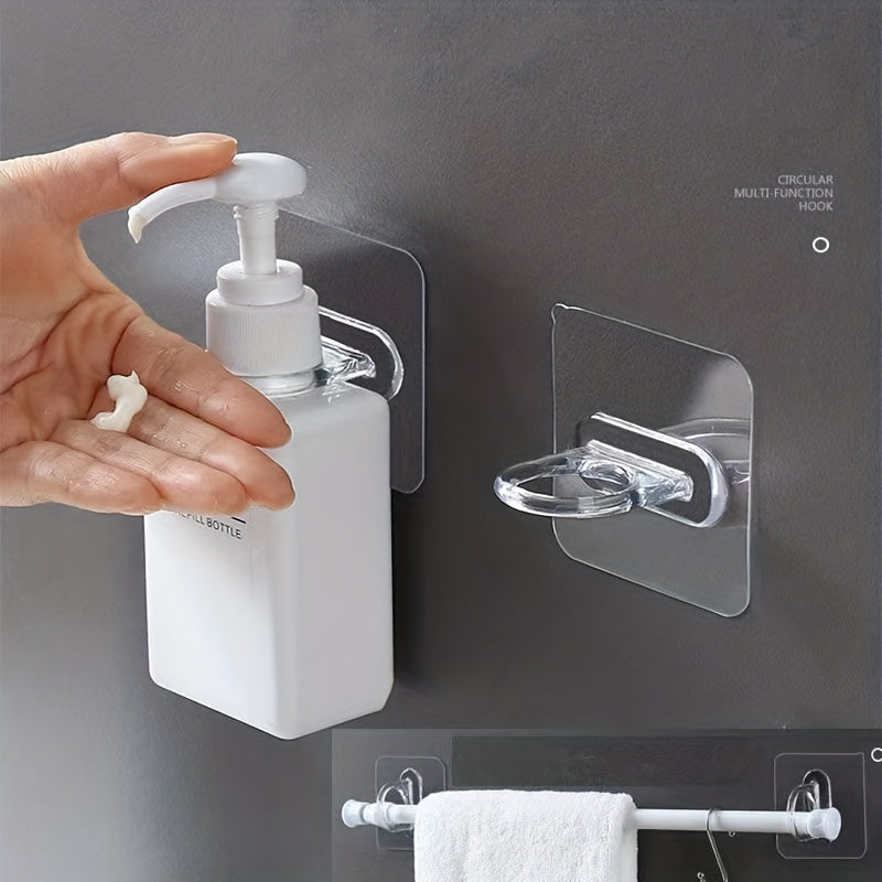 Ganchos de pared autoadhesivos paquete de 4 colgador de gel de ducha para baño soporte de barra de cortina de pared