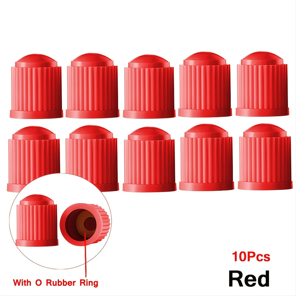 Universal Tire Valve Stem Caps With O-Ring For Cars, SUVs, Bikes, Trucks