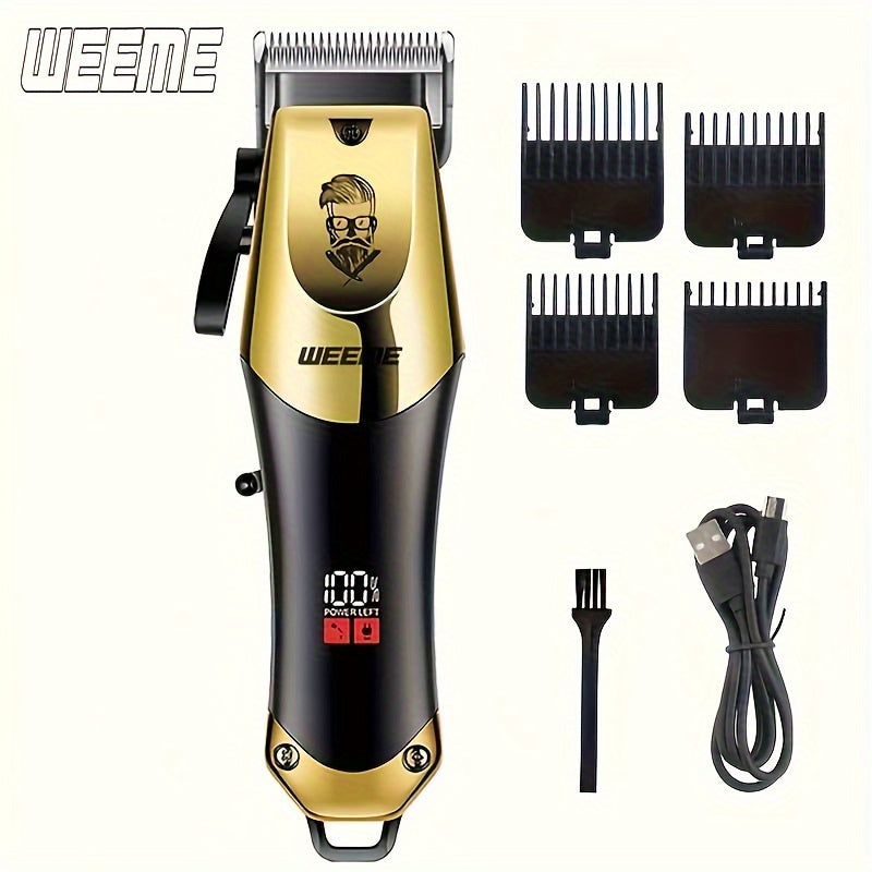 Electric Hair Clipper with Ceramic Blade Rechargeable USB Charging for Haircuts Shaving and Grooming