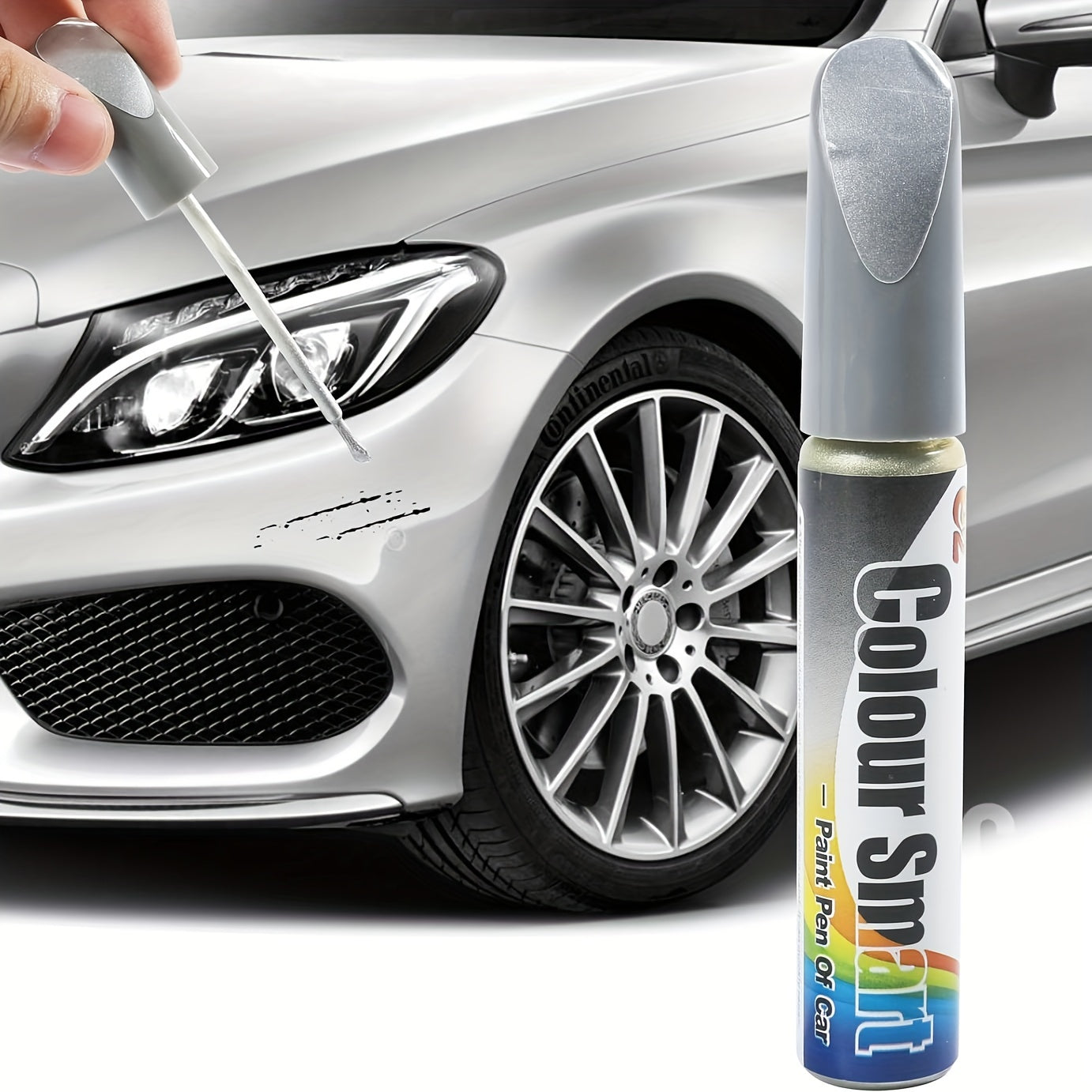 Automotive Touch Up Paint Pen Black White 12ml Scratch Repair Tool