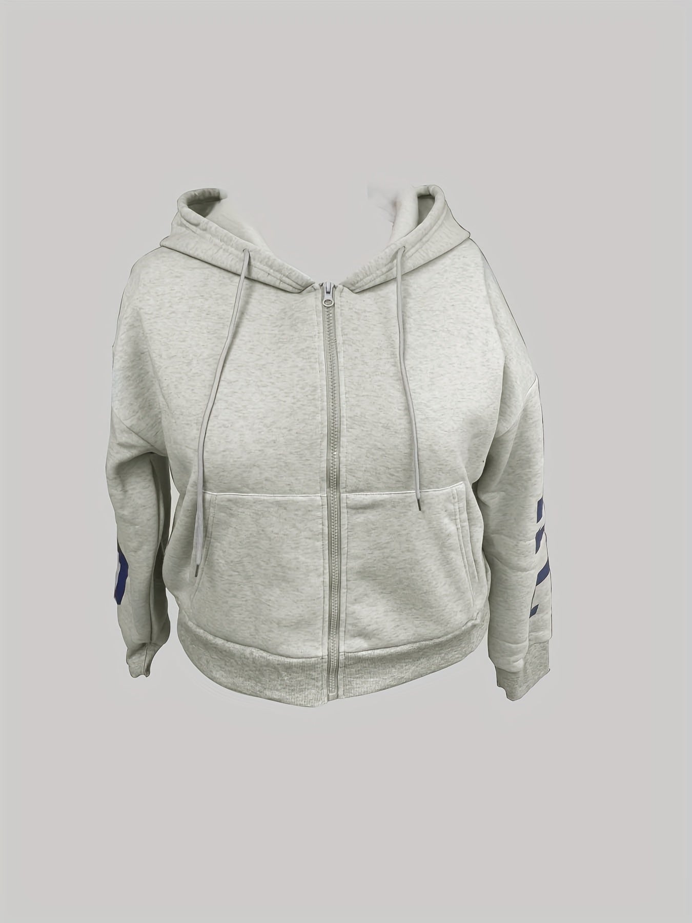 Women's Oversized Graphic Hoodie Lightweight Jacket with Half-Zip and Pockets