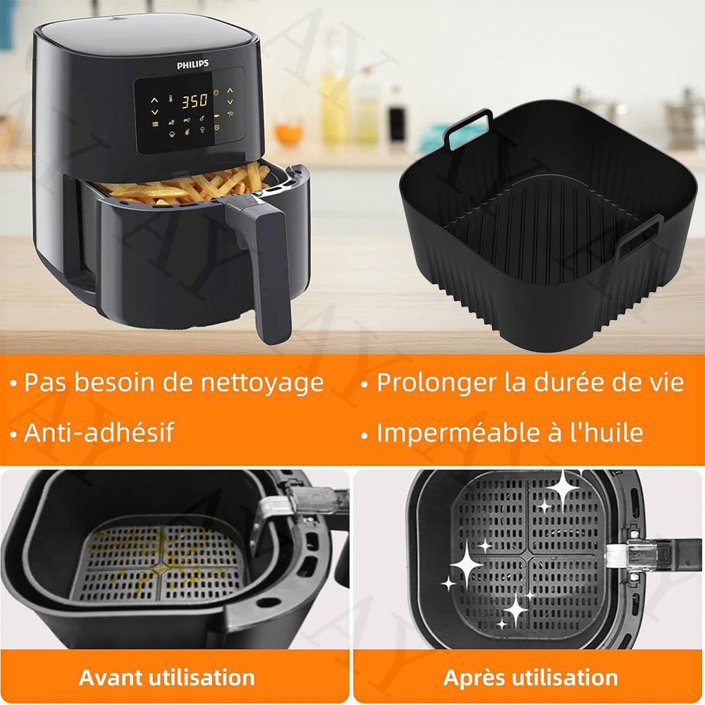 Non-Stick Silicone Baking Trays for Air Fryers Ovens and Microwaves