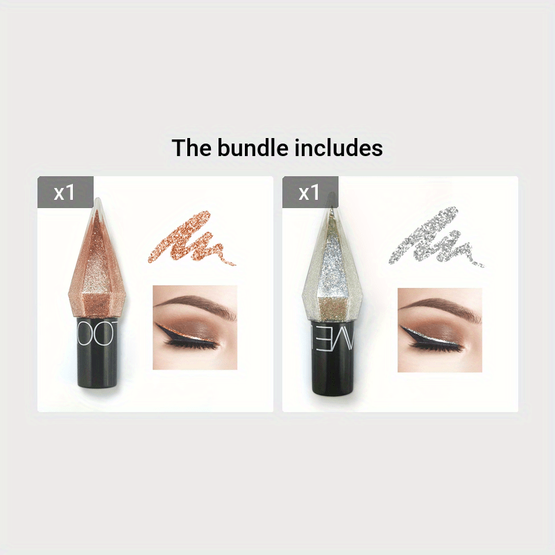 Sombra de ojos líquida para mujer con purpurina brillante y efecto iluminador