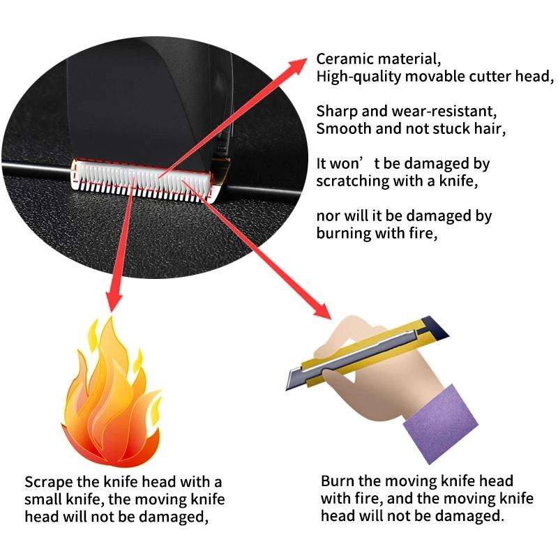Cortapelos con 5 velocidades, motor potente, batería duradera, luz LED para cortar el cabello