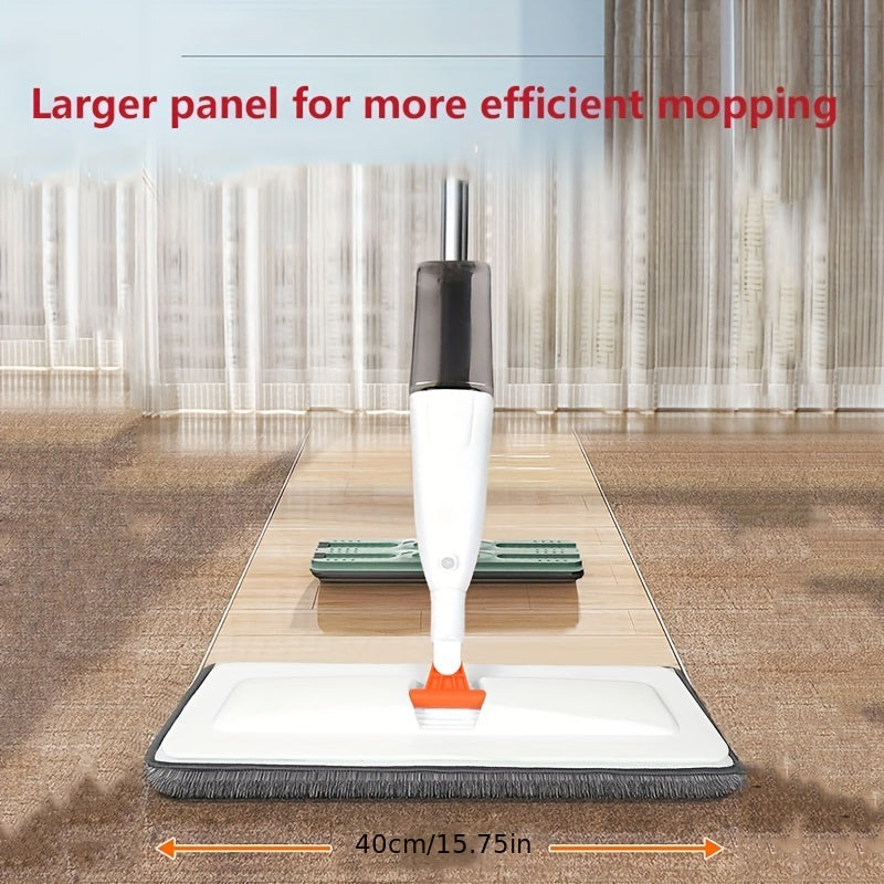 Stainless Steel Spray Mop with Reusable Microfiber Pad for Floor Cleaning