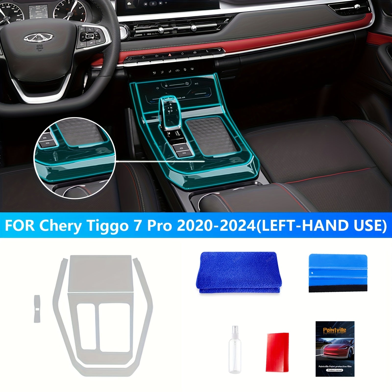 Protective Car Film TPU 8.5 Mil Thickness for Chery Tiggo 7 Pro Left Drive