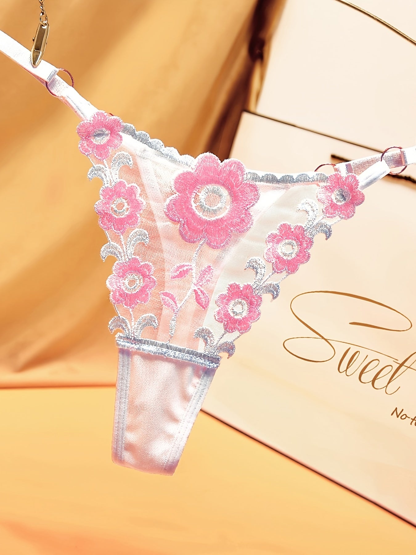 Women's Mesh Thong Underwear Pack of 3 Slim Fit Breathable Spicy Color